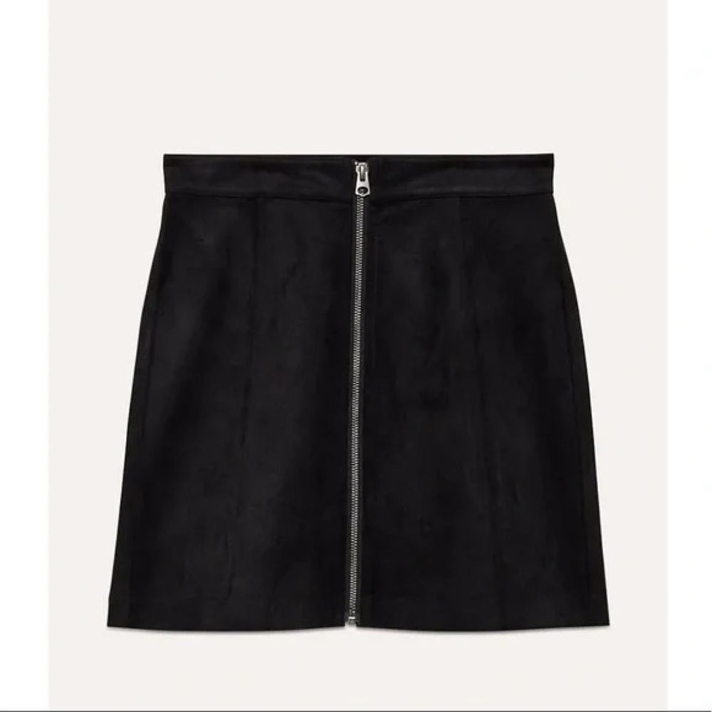 Aritzia Wilfred Free Suede Zip Mini Skirt